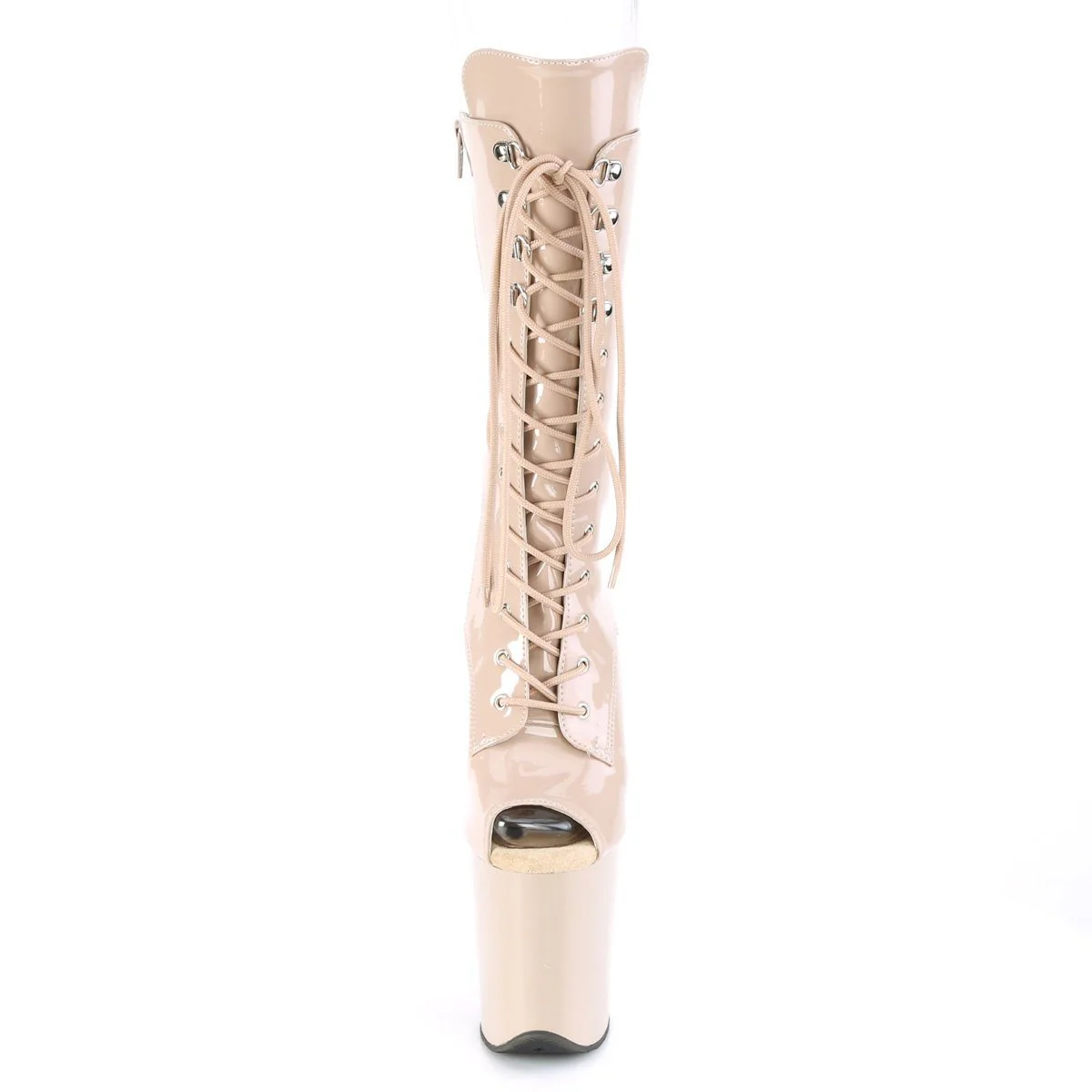 Seductive-1051 Exotic Boot | Nude Patent - Image 2