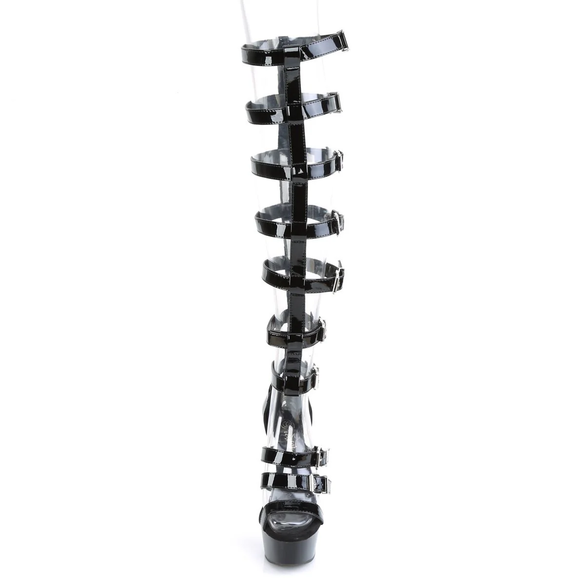 Seductive-2010 Exotic Sandal | Black Patent - Image 2