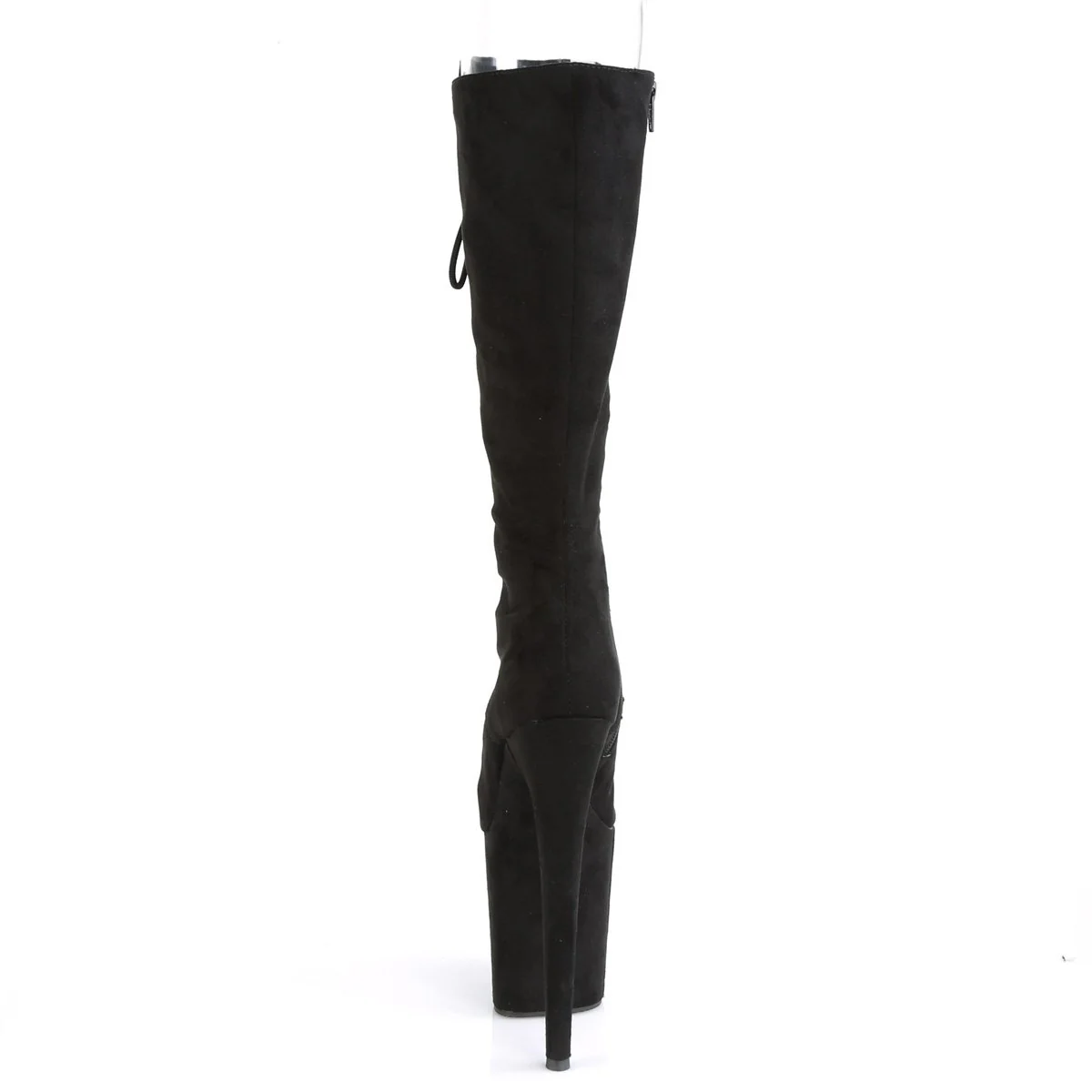 Seductive-2051FS Exotic Boot | Black Faux Suede - Image 4