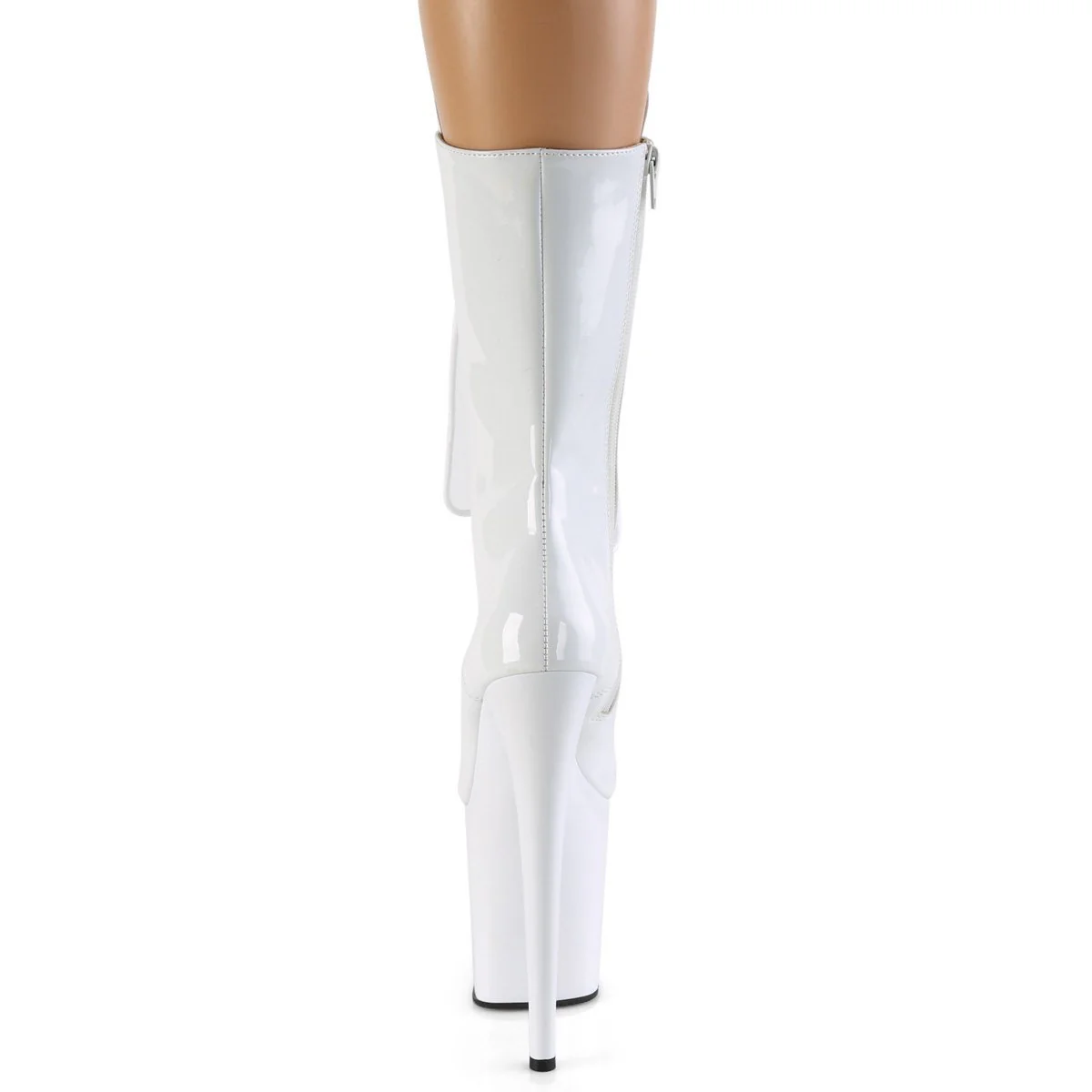 Seductive-6074 Exotic Boot | White Patent - Image 4