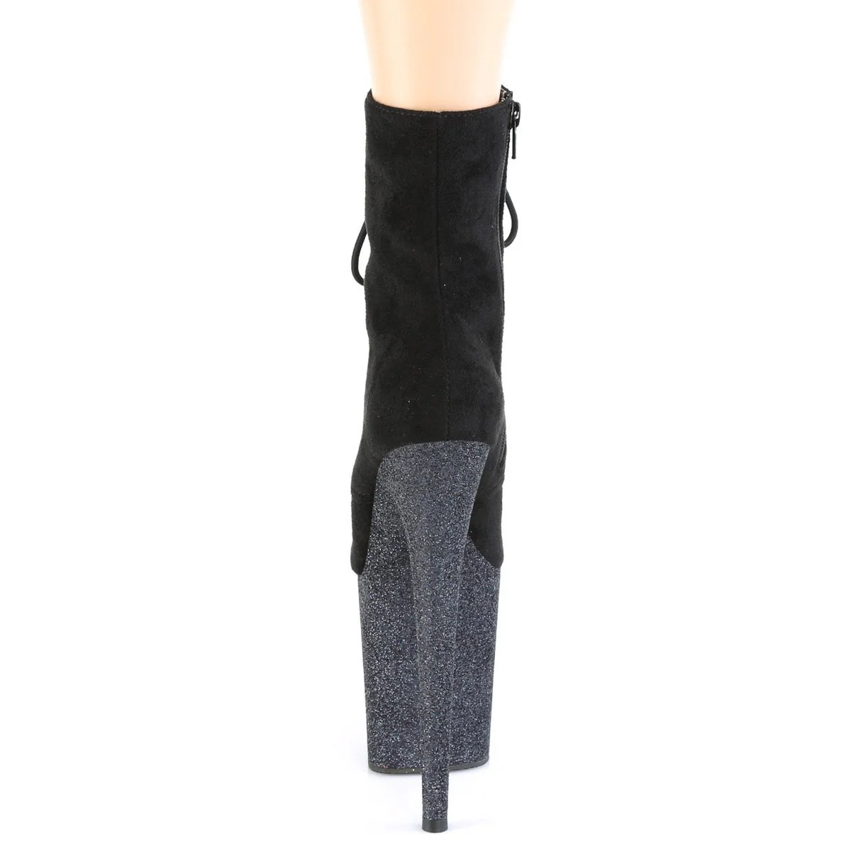 Seductive-A800 Exotic Boot | Black Faux Suede - Image 4
