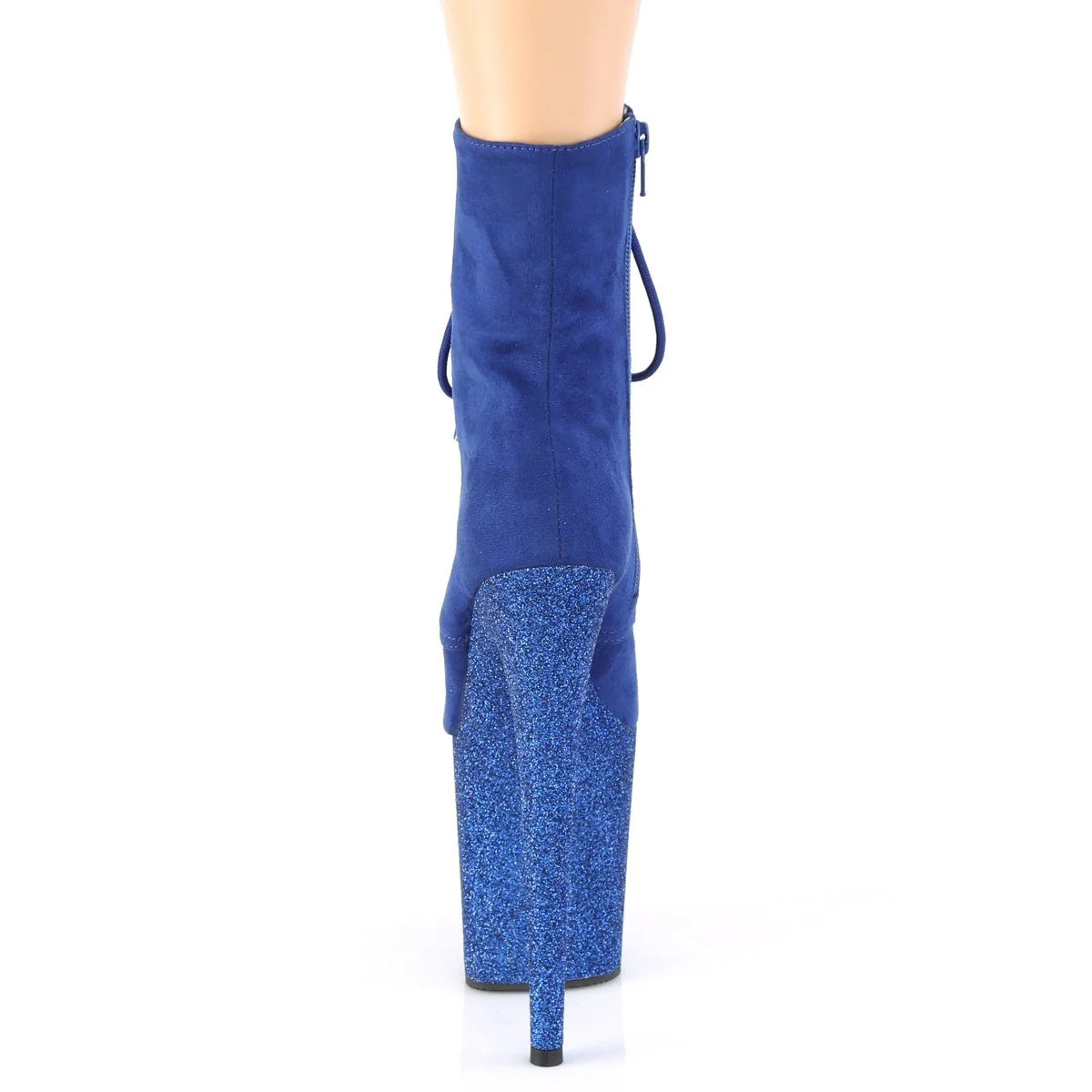 Seductive-A802 Exotic Boot | Blue Faux Suede - Image 4