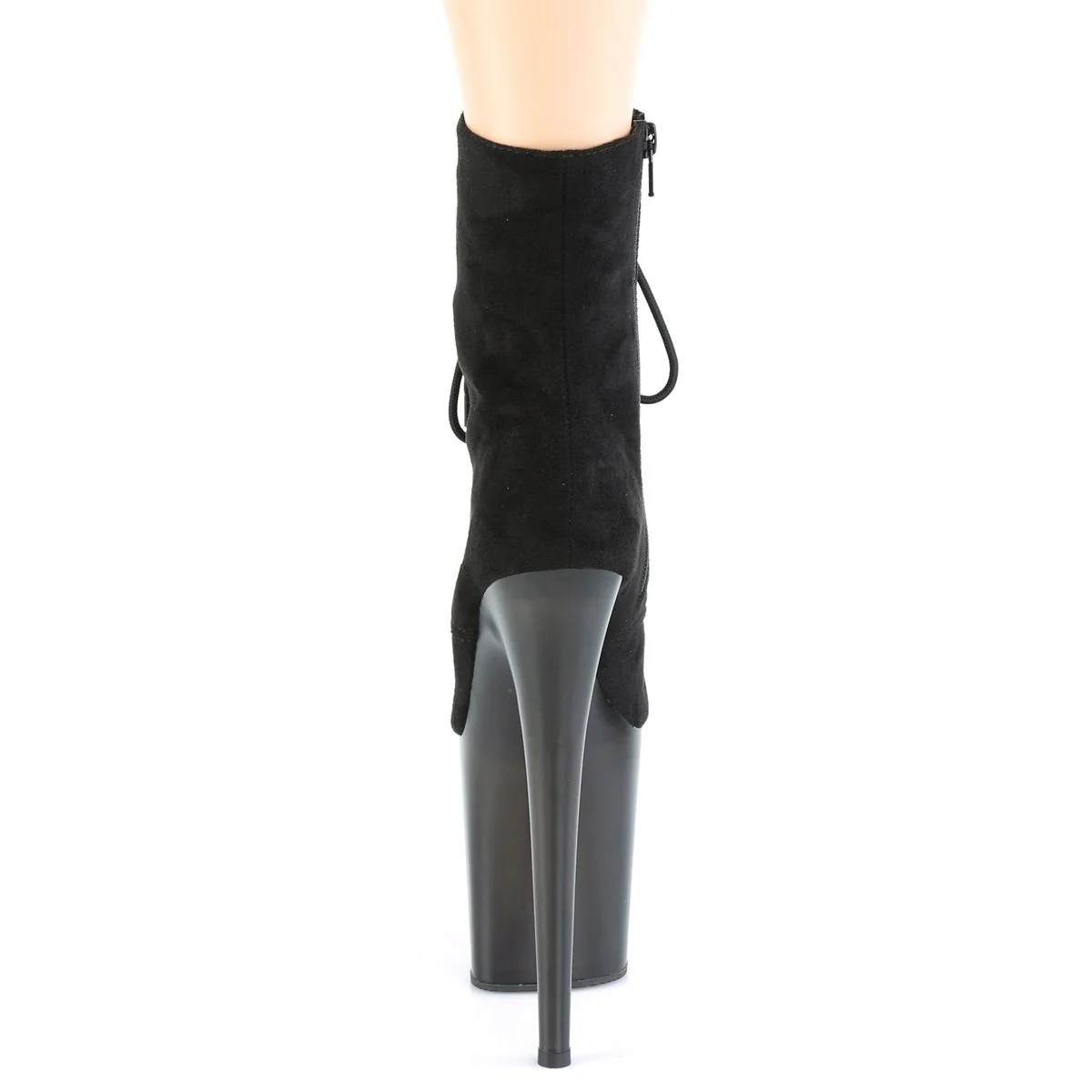 Seductive-A803 Exotic Boot | Black Faux Suede - Image 4