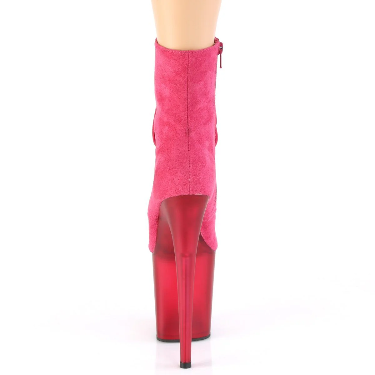 Seductive-A806 Exotic Boot | Fuchsia Faux Suede - Image 4