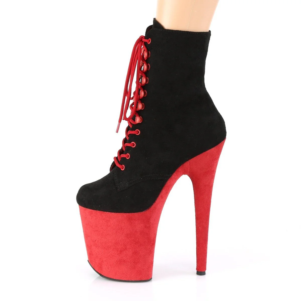 Seductive-A808 Exotic Boot | Black Faux Suede - Image 3