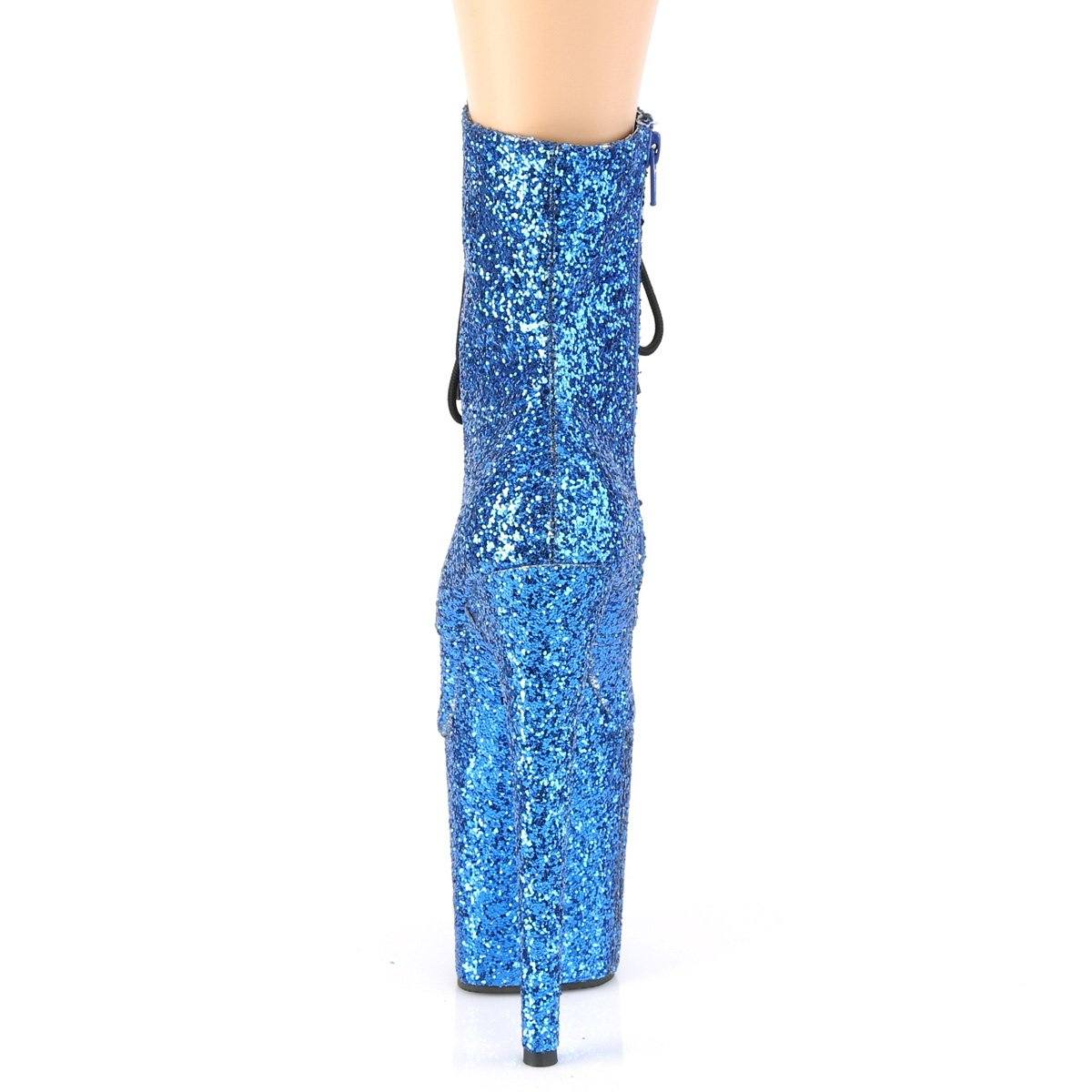 Seductive-A813 Exotic Boot | Blue Glitter - Image 4