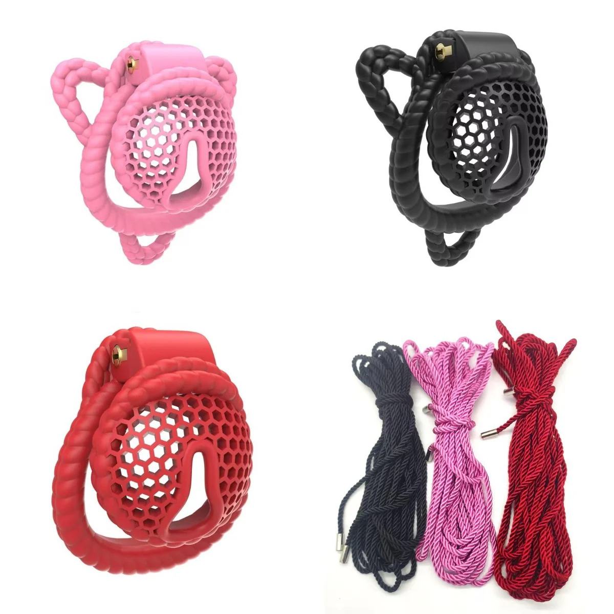 Sex Honeycomb Chastity Cage - Image 5