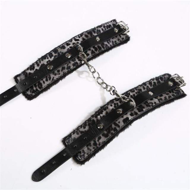 Sexy Leopard Print Furry Handcuffs