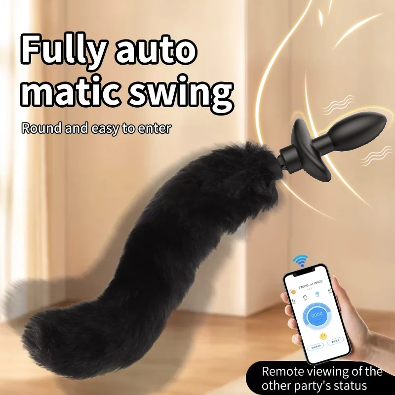 Shake Tail Shock Butt Plug Remotely