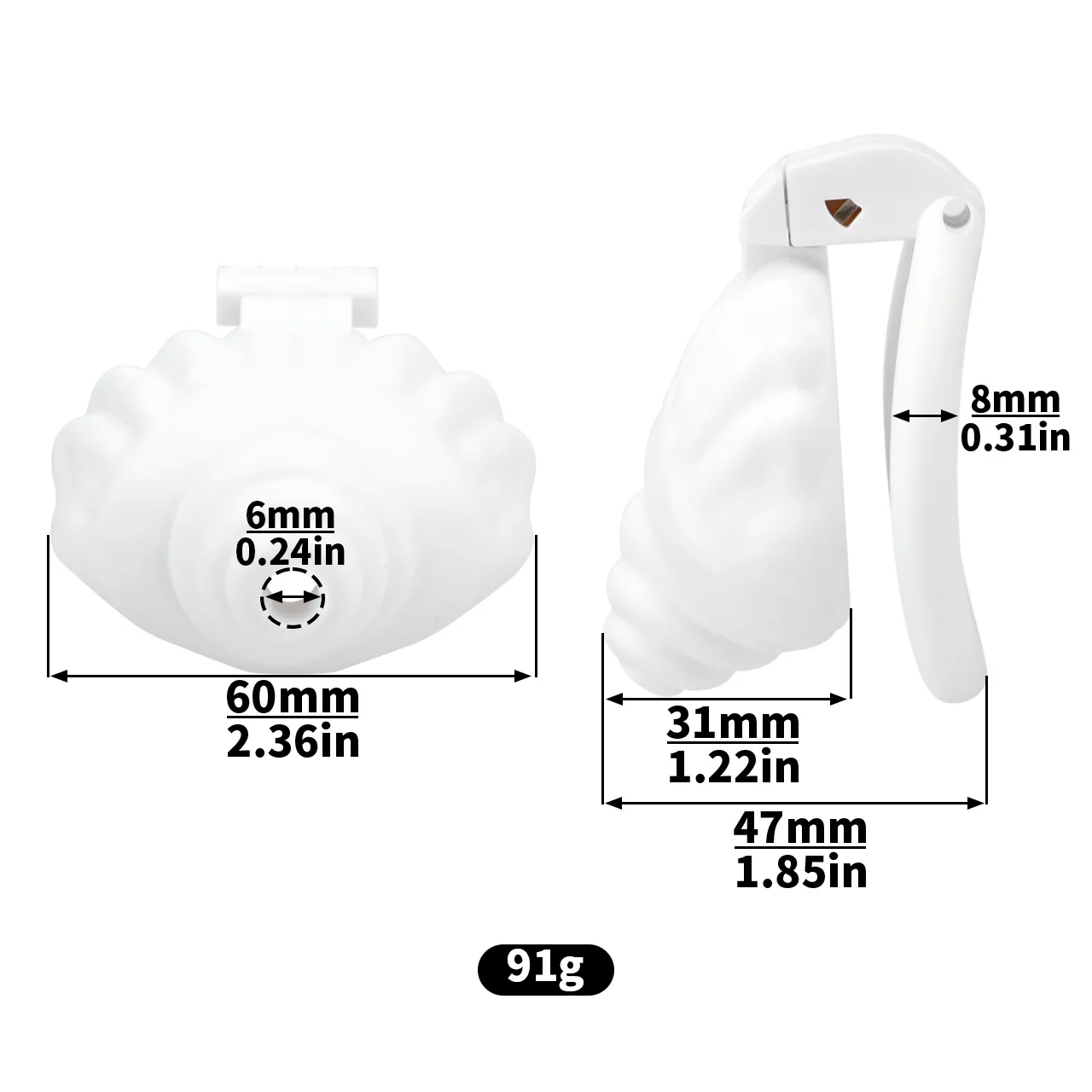 Shell Shaped Chastity Cage - Image 9