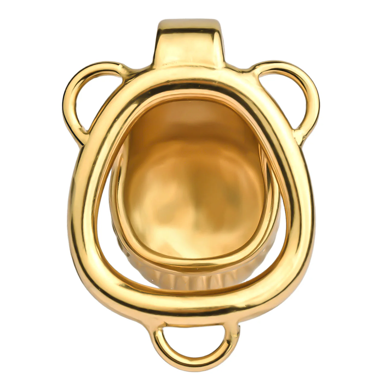 Shell Shaped Golden Chastity Cage - Image 4