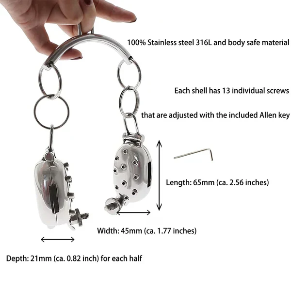 Evil Shells Stainless Steel Ball Stretcher - Image 8