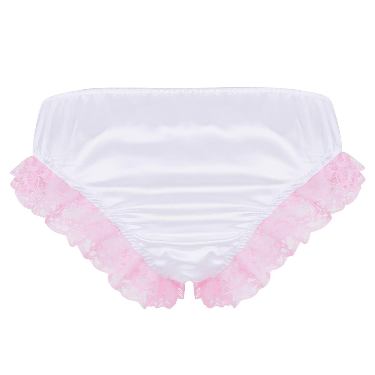 Shiny Ruffles Floral Lace with Bowknots Briefs - Image 3