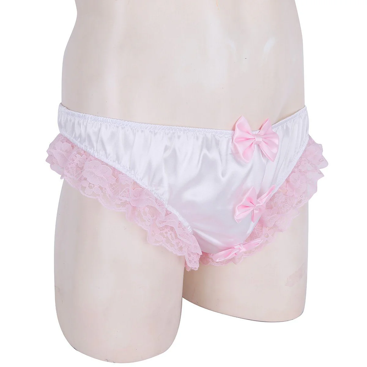 Shiny Ruffles Floral Lace with Bowknots Briefs - Image 5