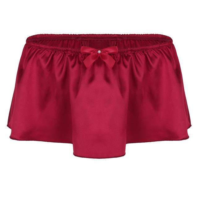 Men's Sissy Lingerie Sexy Shiny Briefs Skirted - Image 2