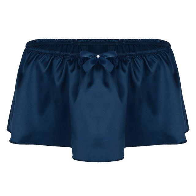 Men's Sissy Lingerie Sexy Shiny Briefs Skirted - Image 3