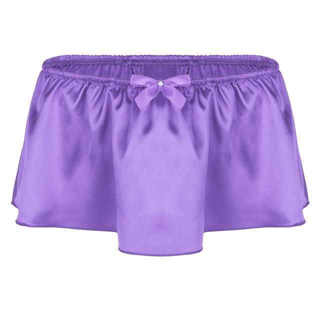 Men's Sissy Lingerie Sexy Shiny Briefs Skirted - Image 4