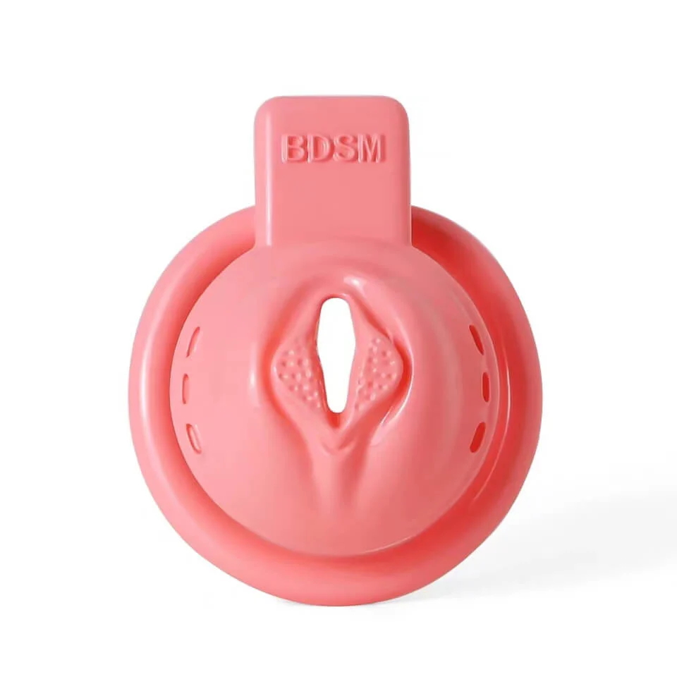 Short 3D Printed Pussy Vaginal Male Cock Cage - Image 4