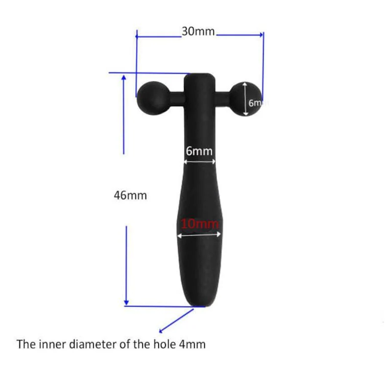 Short Hollow Silicone Penis Plug 1.81 Inches Long - Image 5