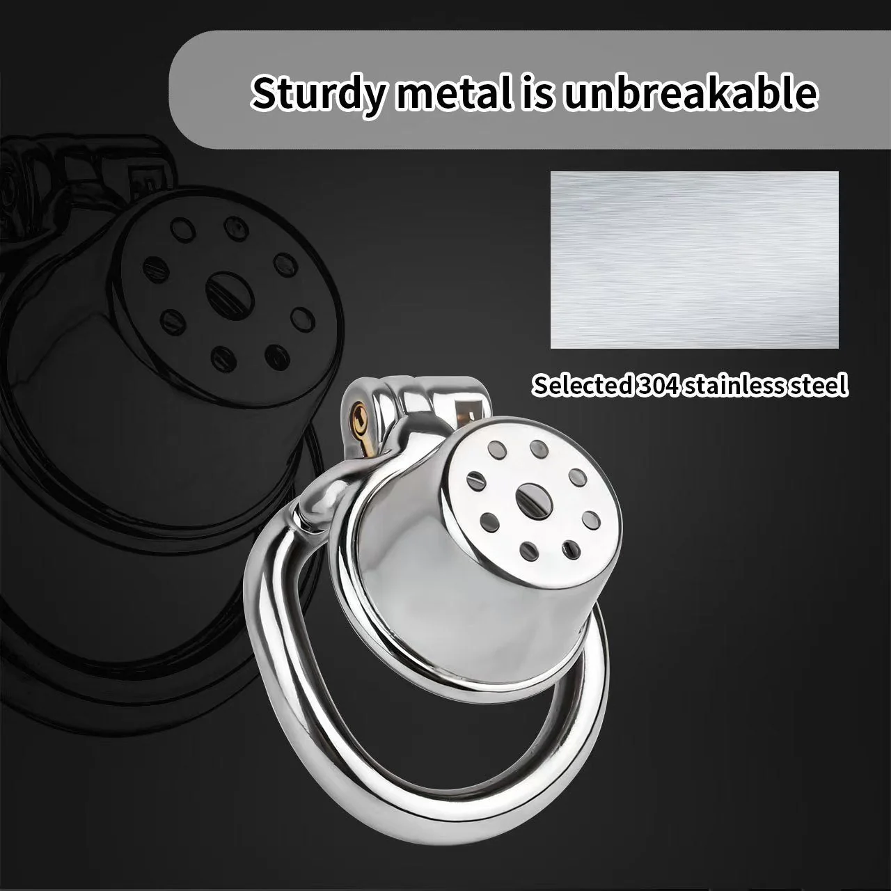Shower Shaped Chastity Device Steel - Image 13