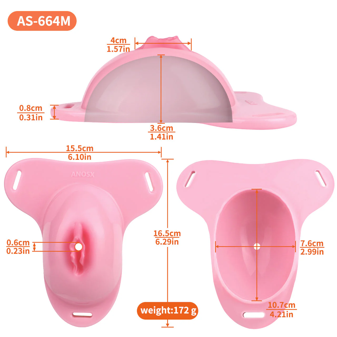 Silicone Chastity Cage with Belt - Image 10