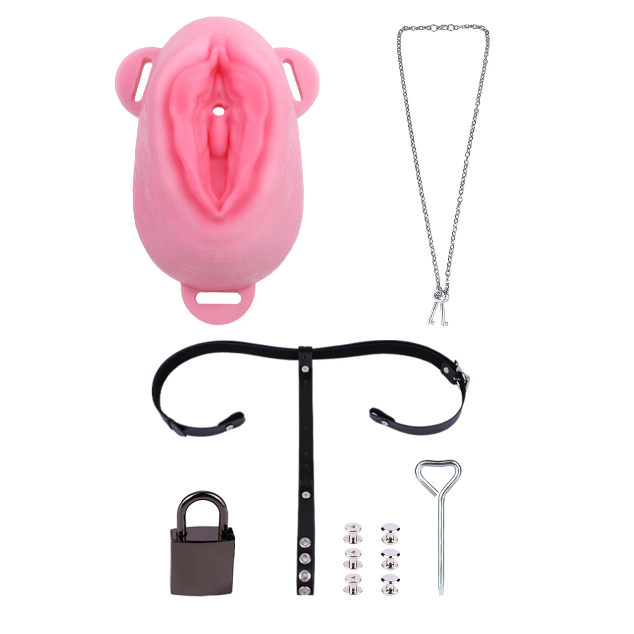 Silicone Chastity Cage with Belt - Image 13