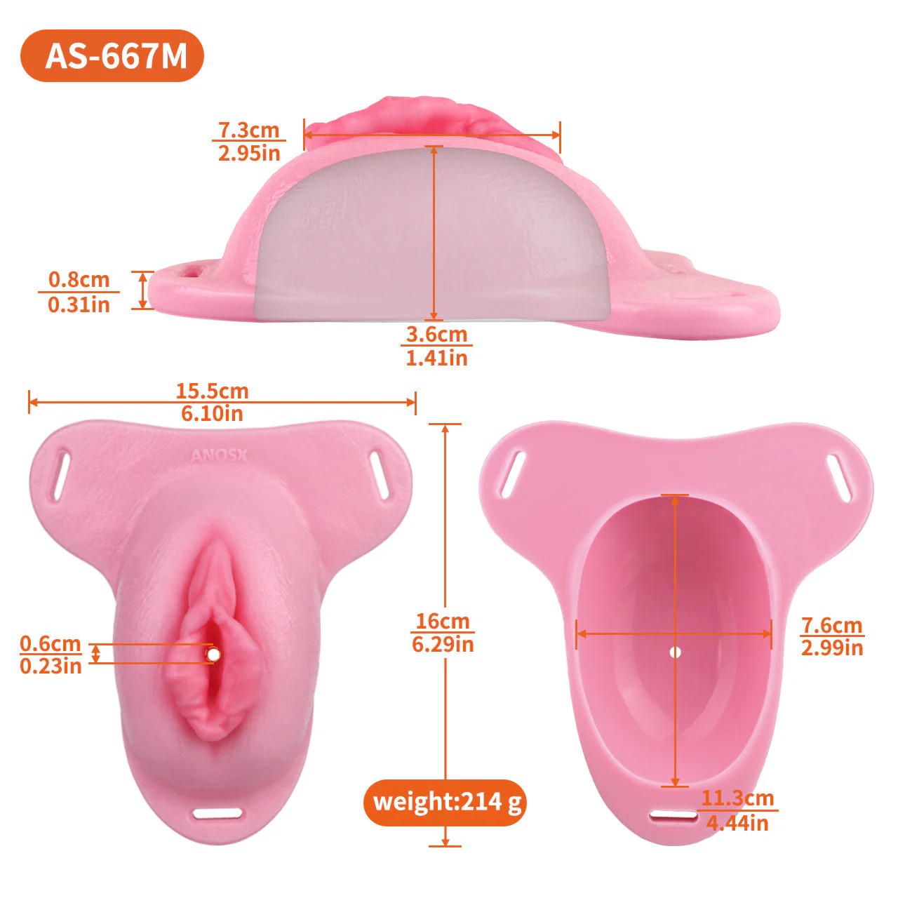Silicone Chastity Cage with Belt - Image 16