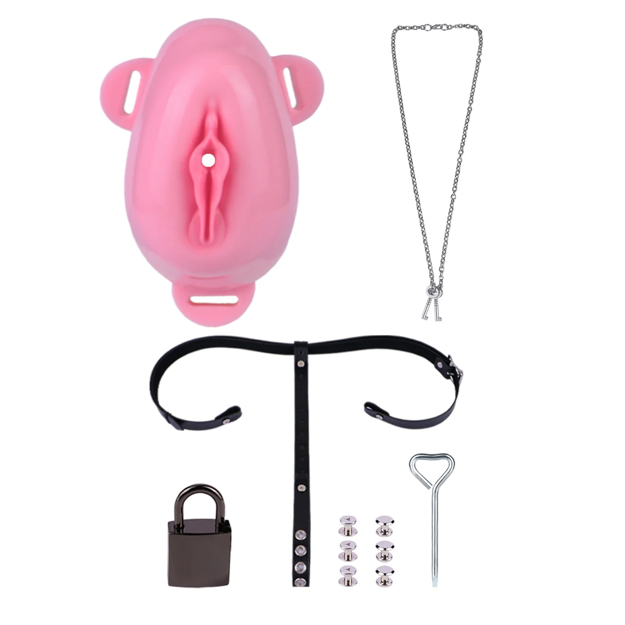 Silicone Chastity Cage with Belt - Image 25
