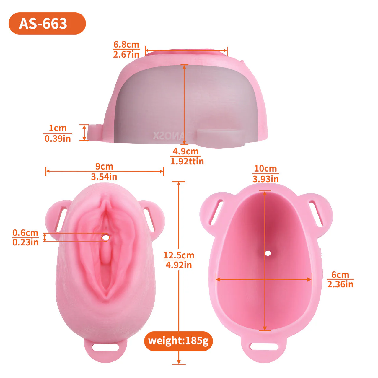 Silicone Chastity Cage with Belt - Image 9
