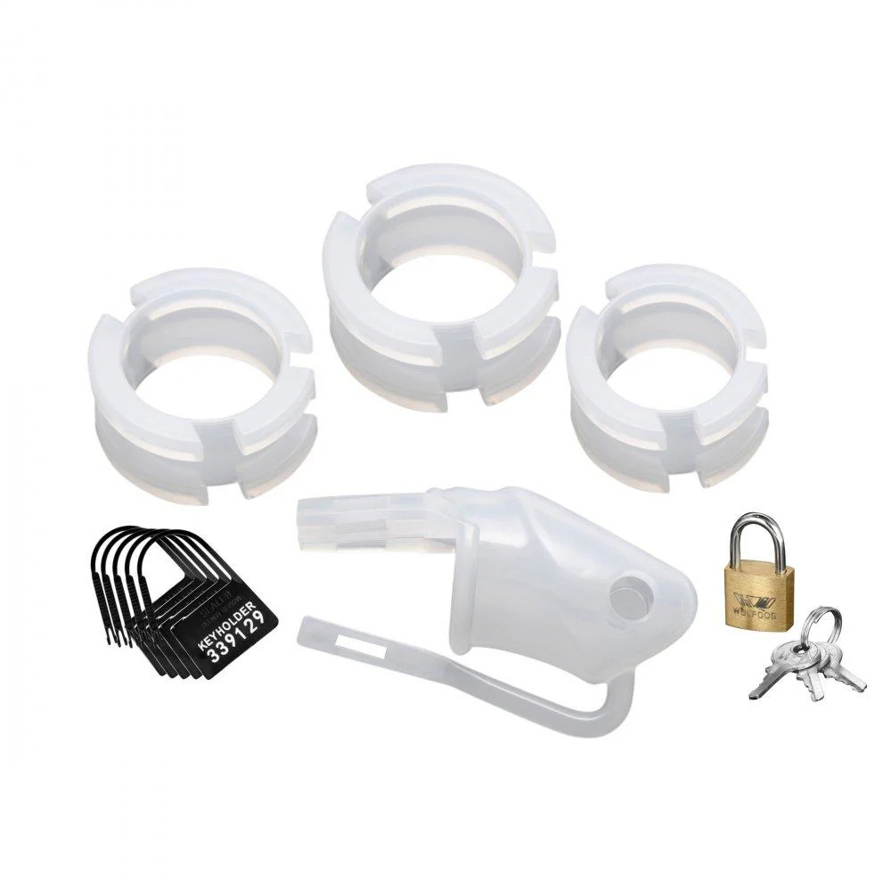 Sado Chamber Silicone Male Chastity Device 4.35 inches - Image 2