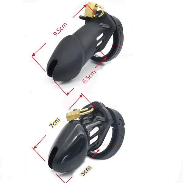 Silicone Sissy Male Chastity Device 2.76 inches and 3.74 inches long - Image 11