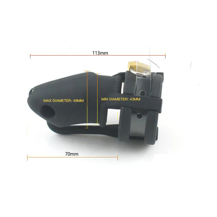 Silicone Penis Cage Soft Rubber Bound Chastity Device - Image 3