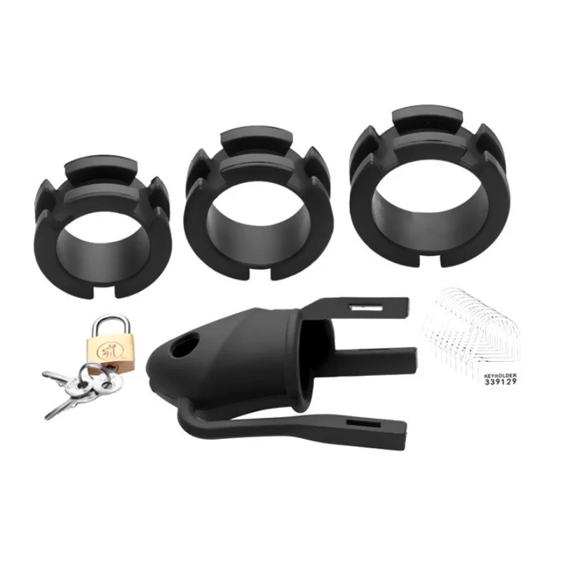 Silicone Penis Cage Soft Rubber Bound Chastity Device - Image 4