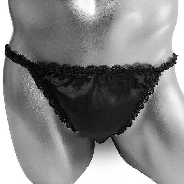Sissy Pouch Panties Ruffles Lace Briefs Underwear - Image 3