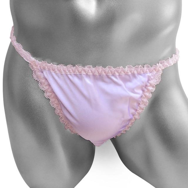 Sissy Pouch Panties Ruffles Lace Briefs Underwear - Image 4