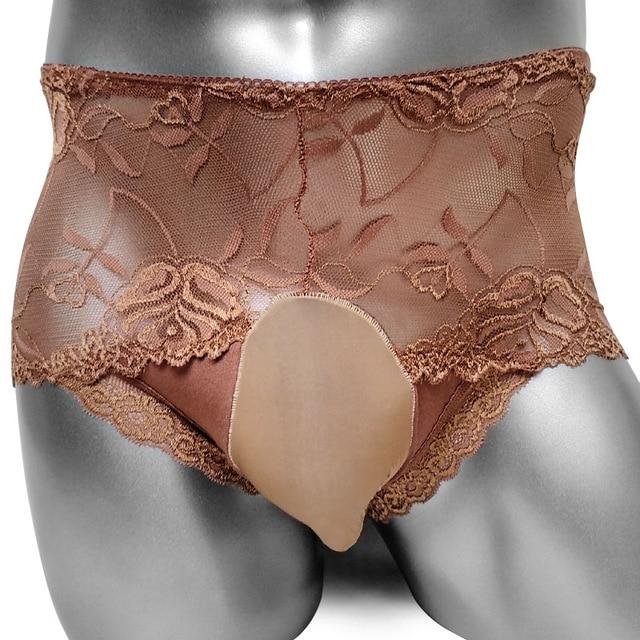 Sissy Lace Boxers With Bulge Pouch - Image 2