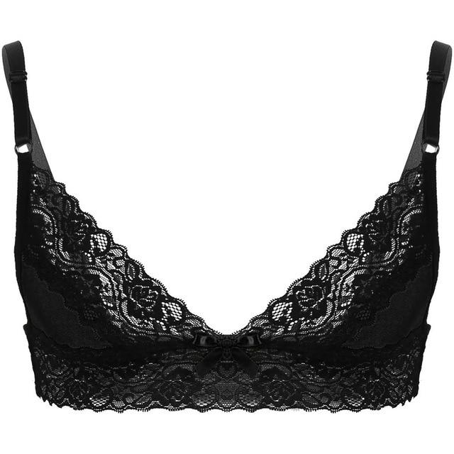 Sissy Lingerie Lace Bra - Image 4