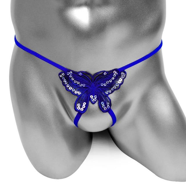 Embroidery Butterfly Sequin Thong Panties - Image 4