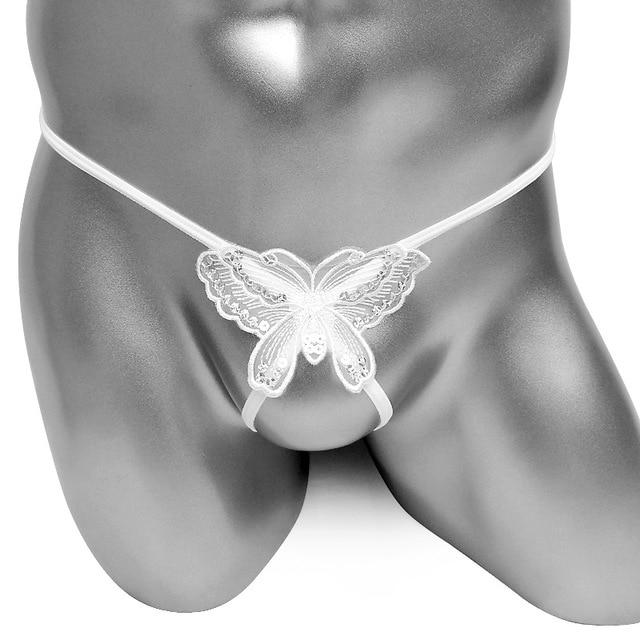 Embroidery Butterfly Sequin Thong Panties - Image 8