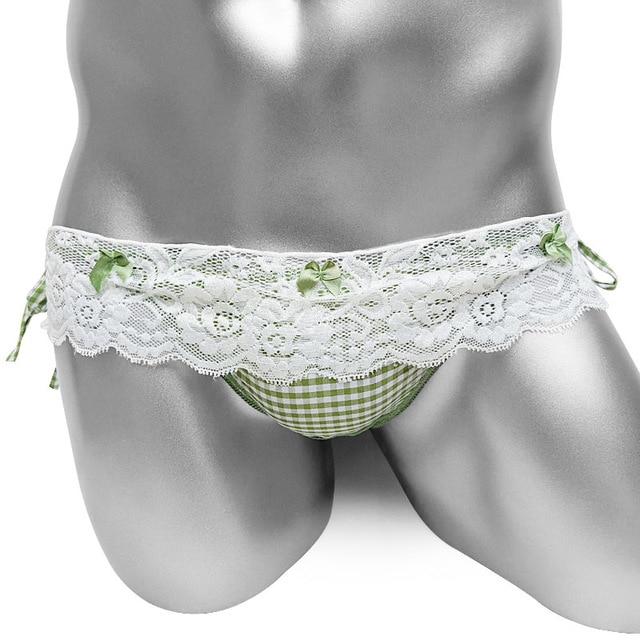 Plaid Bowknots Sissy Panties - Image 2