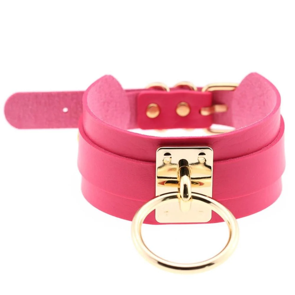 Sissy Slave Leather Choker - Image 4