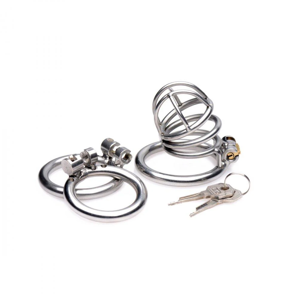 The Pen Deluxe Stainless Steel Locking Chastity Cage - Image 2