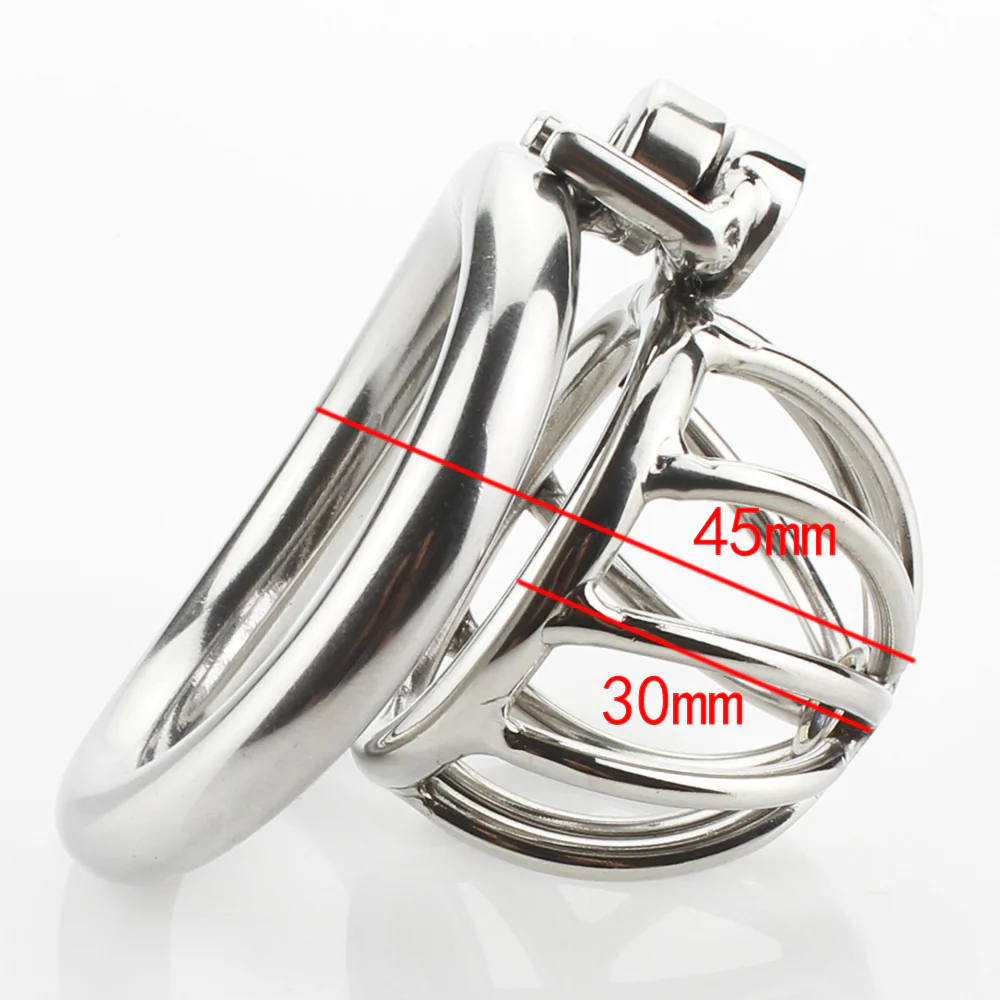 Small Metal TWISTED CHASTITY DEVICE 1.3 INCHES LONG - Image 3