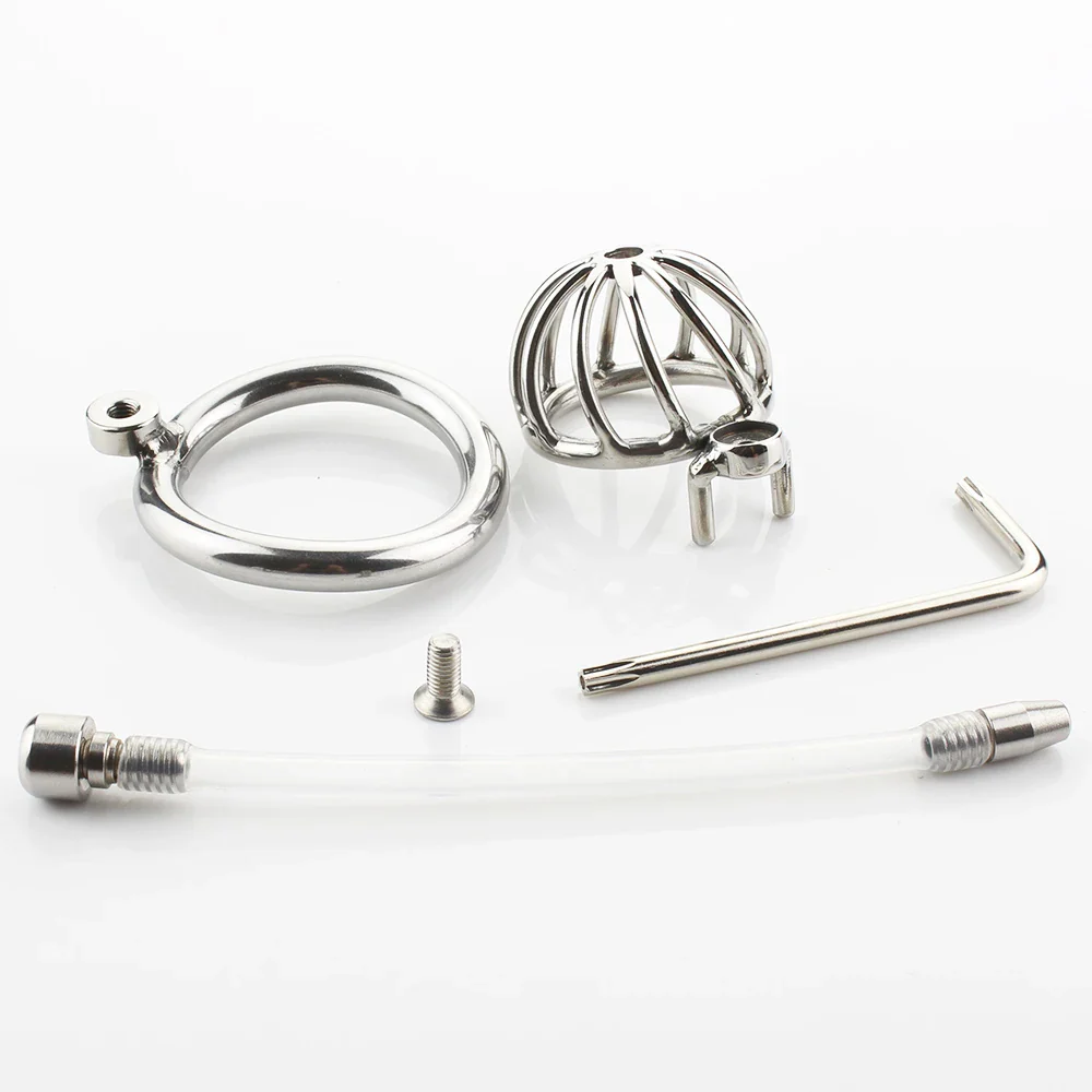 Small Metal TWISTED CHASTITY DEVICE 1.3 INCHES LONG - Image 5