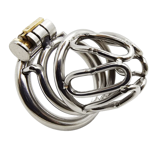 Small Stainless Steel Male Chastity Device - Image 5