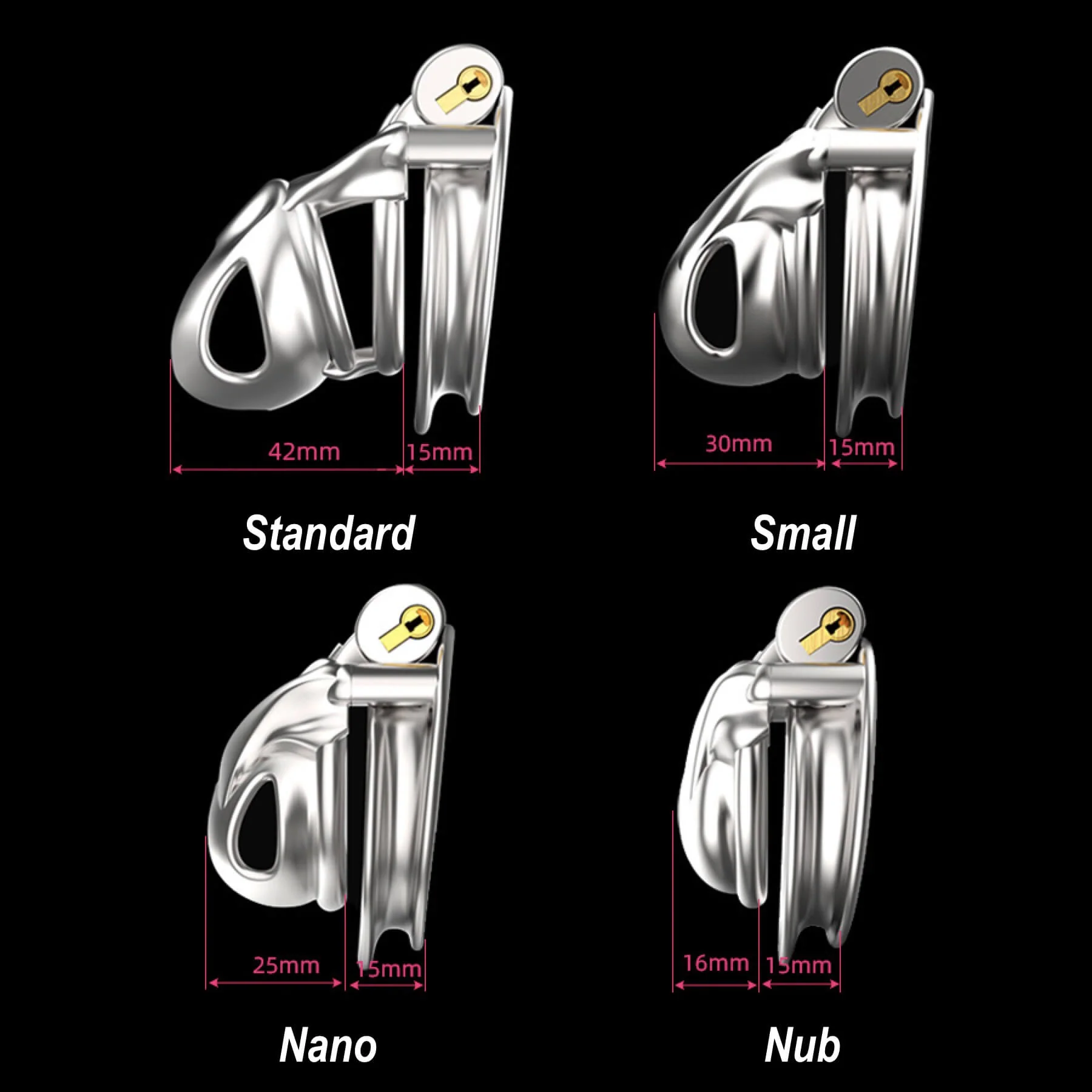 Small Stainless Steel Python V7.0 Chastity Device - Image 3