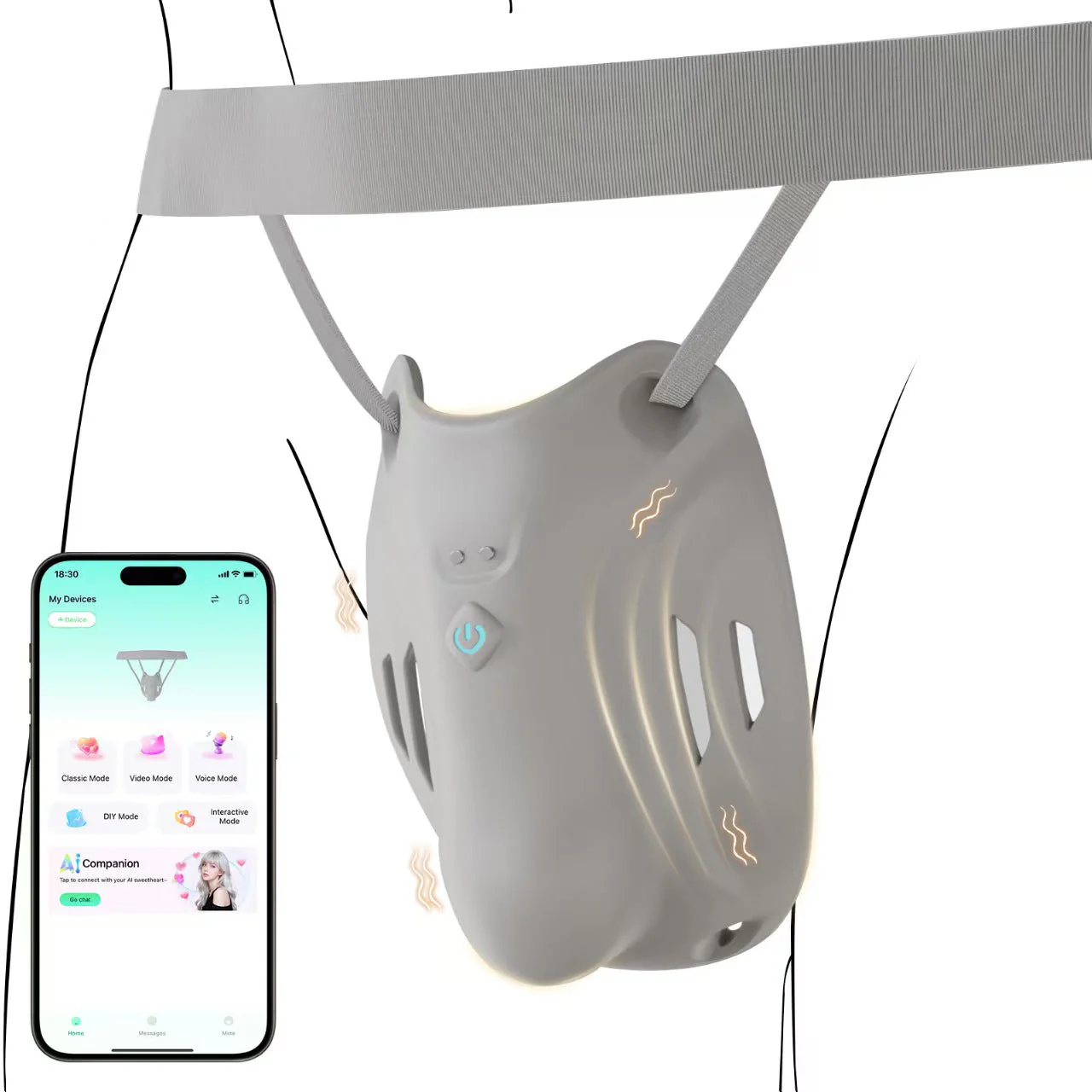 Smart Growth Lock – App-Controlled Chastity Belt