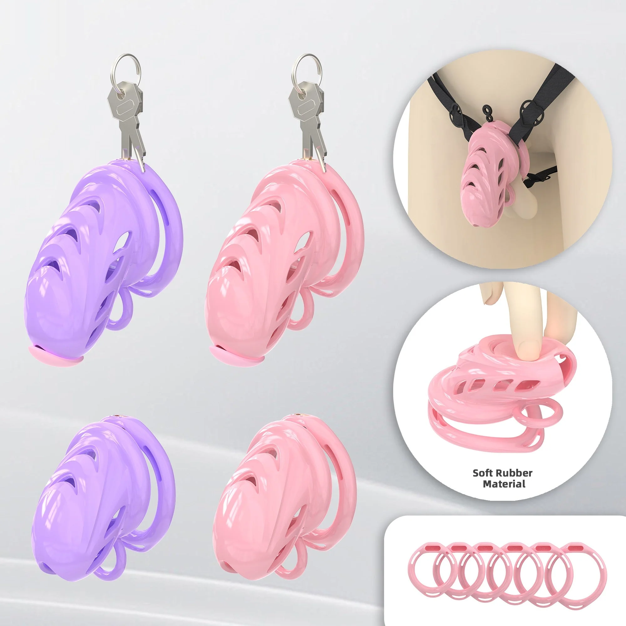 Spiked Soft Silicone Cock Cage - Image 5