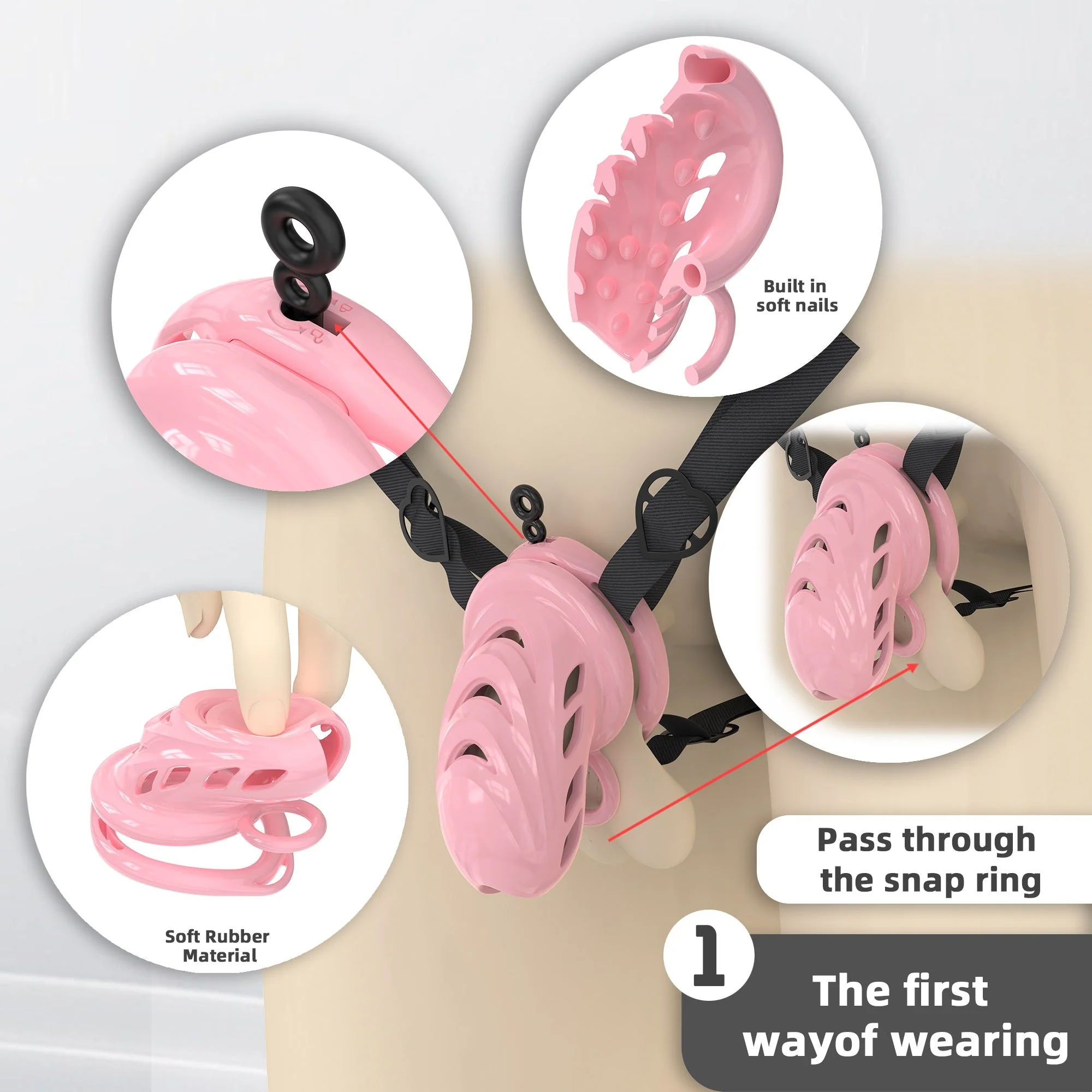 Spiked Soft Silicone Cock Cage - Image 6