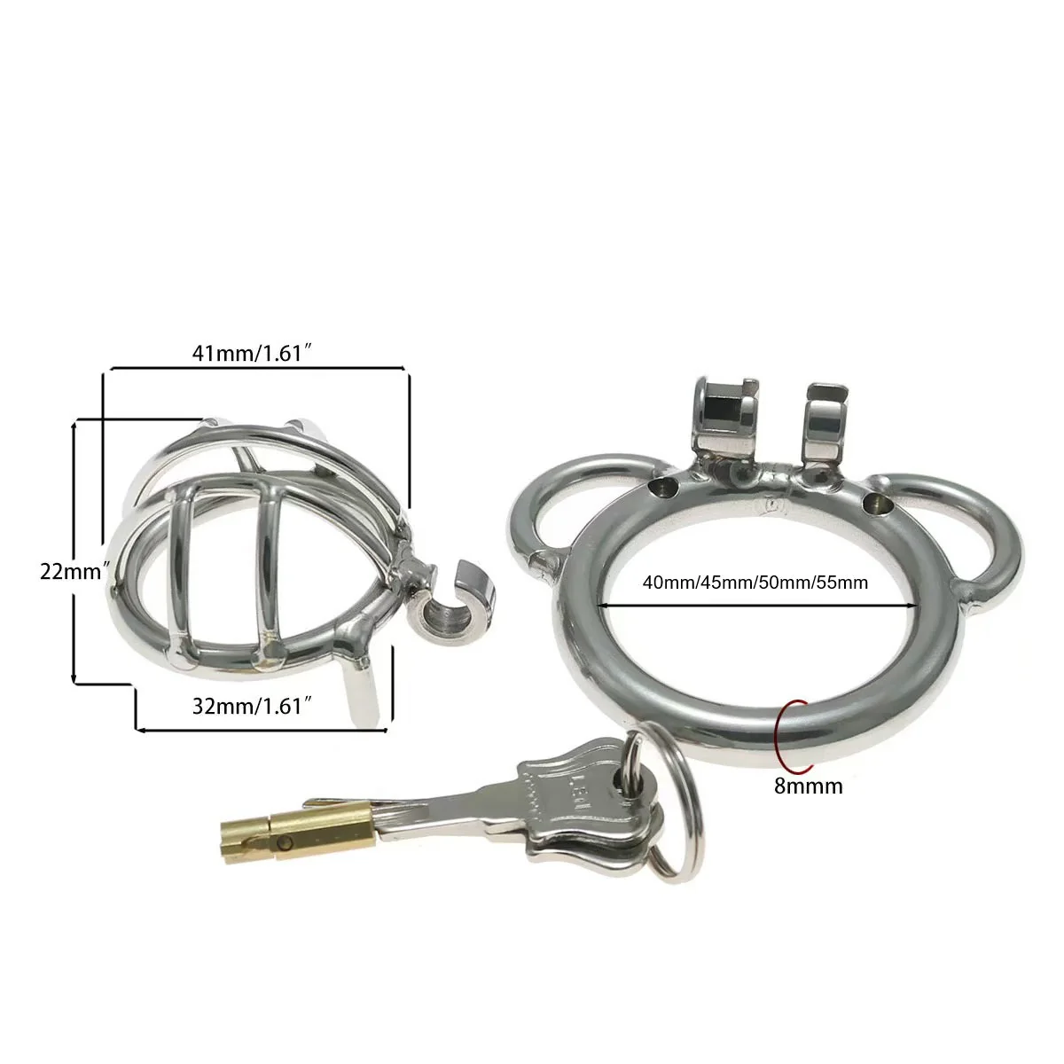 Split Steel Micro Chastity Cage - Image 6